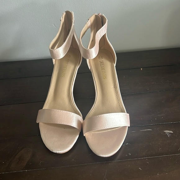 Fiona open toe satin kitten  heels - Picture 2 of 15